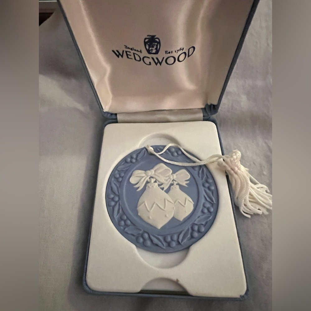 Wedgwood Blue and White Holiday Ornament